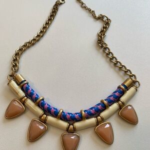 J Crew Gold and Cream Statement Necklace